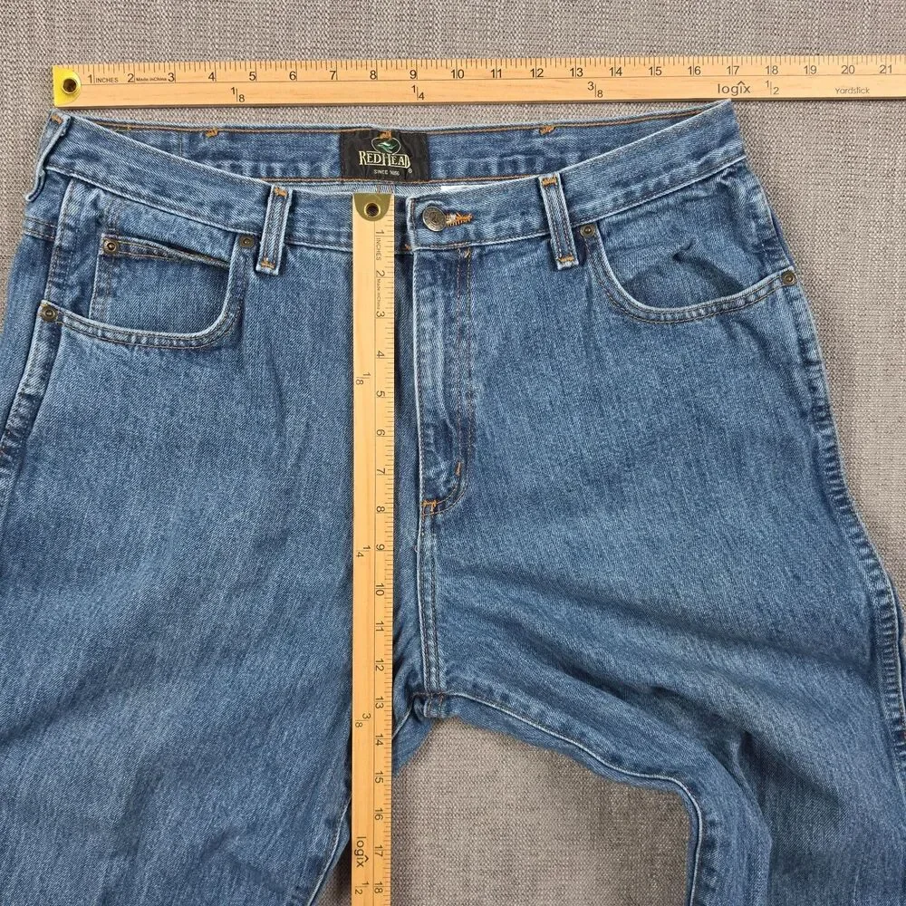 RedHead Men’s Relaxed Fit Jeans 36x30 Blue Medium Wash Denim Pants Heritage VTG